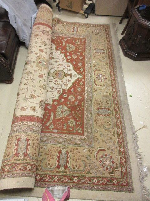 lot 232 image: ROOM SIZE, WOOL ORIENTAL RUG