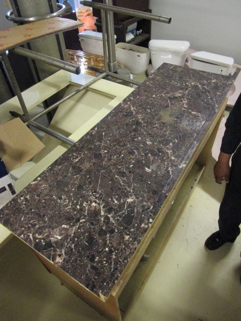STONE-LIKE VENEER COUNTERTOP CABINET
