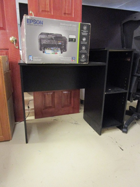EPSON WIRELESS PRINTER  WOOD LAMINATE DESK