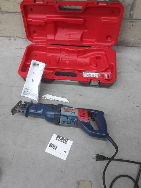 lot 36 image: Milwaukee Sawzall Reciprocating Saw