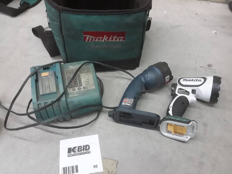 lot 50 image: 2 Cordless Flashlights, 1 Charger