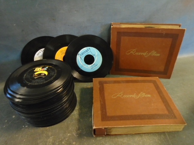 lot 32 image: Vintage 45 Record Albums