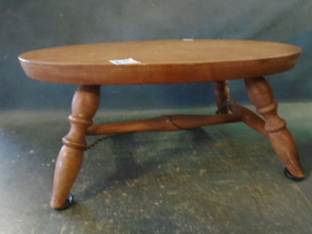 lot 65 image: Foot Stool, Basket and More