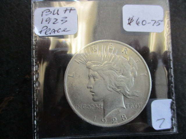 BU 1923 Peace Silver Dollar