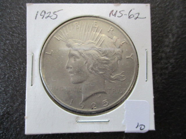 MS62 Peace Silver Dollar