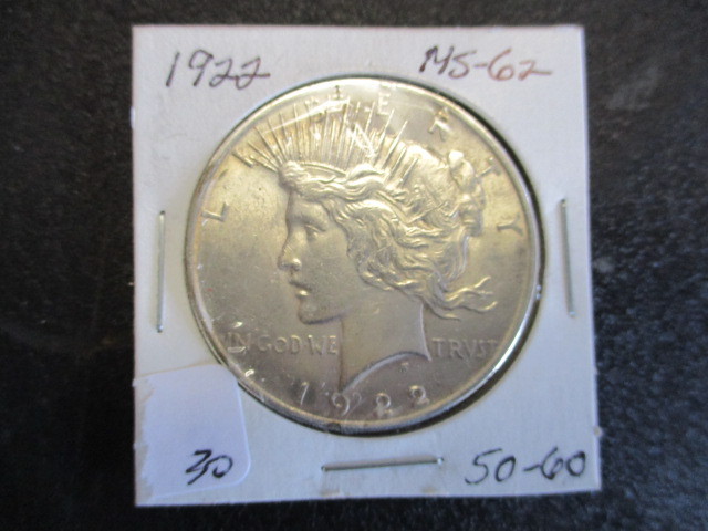MS62 1922 Peace Dollar
