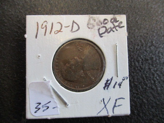 Extra Fine 1912-D Lincoln Wheat Penny