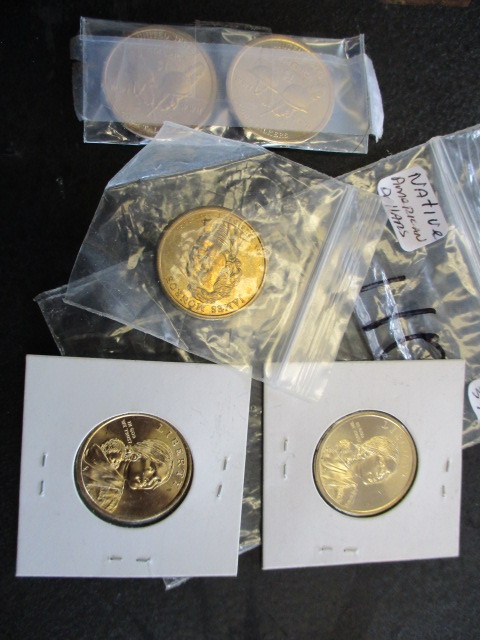 Lot of (5) Proof MS65 Native American Dollars