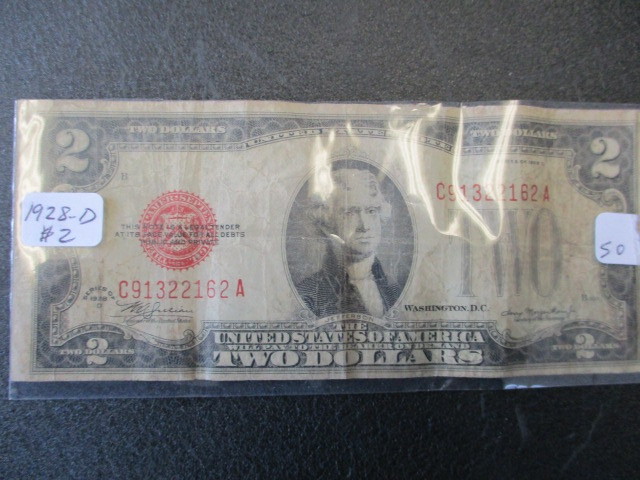 Rare 1928-D Series $2 Note- Hard to find Semi Key Note