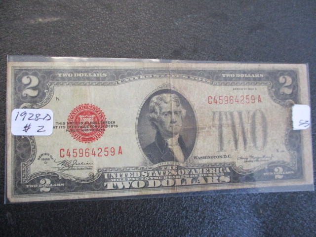 Series 1928-D $2 Note- Hard to find Semi Key Date