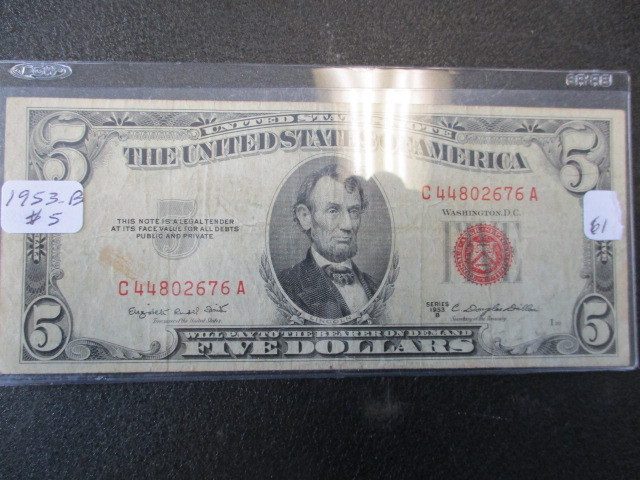 Series 1953-B $5 Red Seal Note