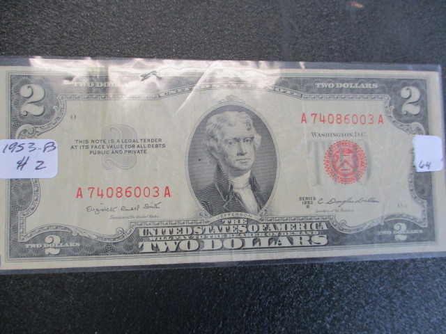 Series 1953-B $2 Red Seal Note