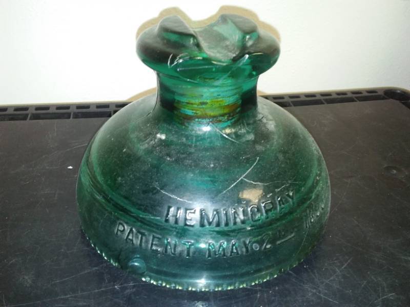 lot 83 image: Hemingray 7 in Green Glass insulator.