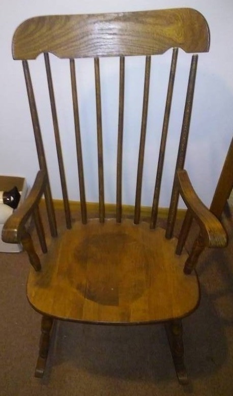 lot 121 image: wooden rocking chair