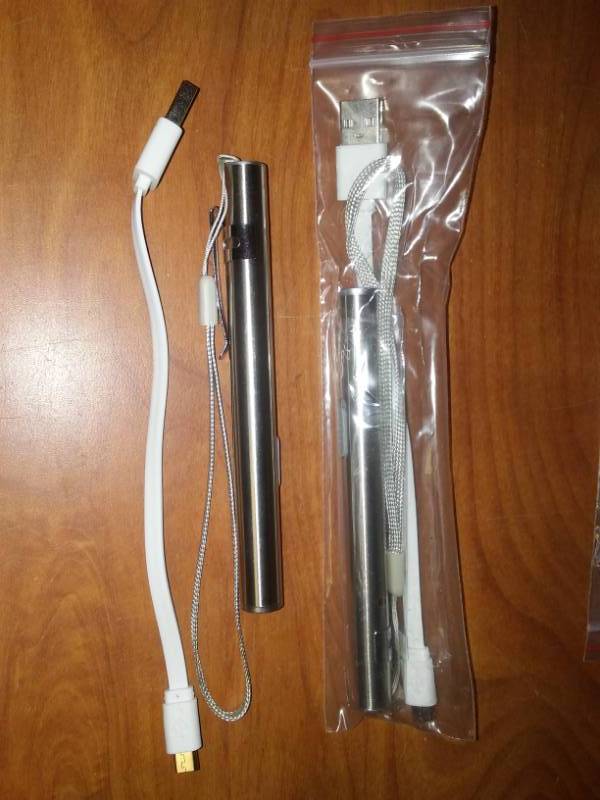 lot 128 image: 2 Flashlights Rechargable USB Cord