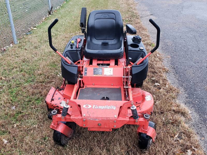 lot 5 image: Simplicity 16hp Kohler Craftsman 44 Deck Zero Turn Riding Lawn Mower