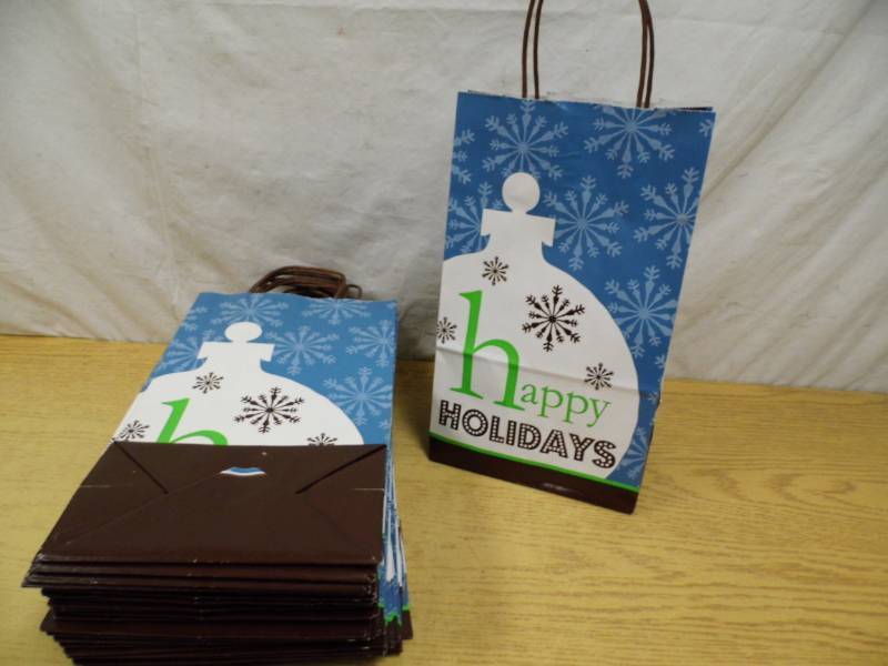 Lot of 50 Gift Bags - Happy Holidays