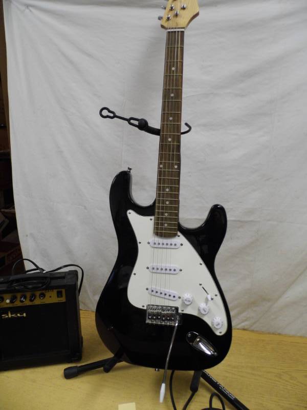 Sky Electric Guitar w Amp and Stand