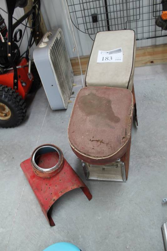 lot 183 image: 1960s cushman Eagle Parts - Tank Covers, Seats, And More