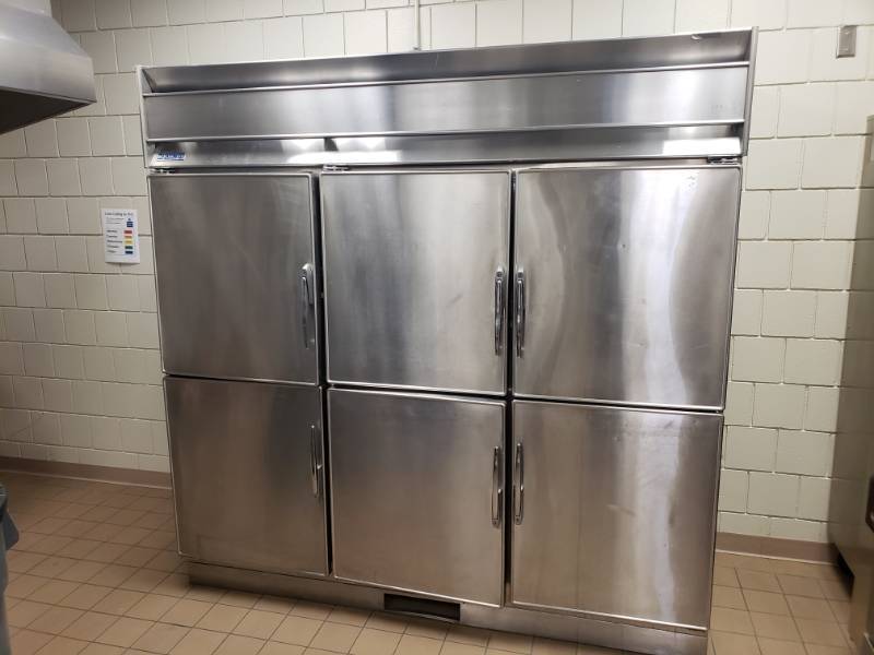 lot 10 image: 6 Door Stainless Cooler