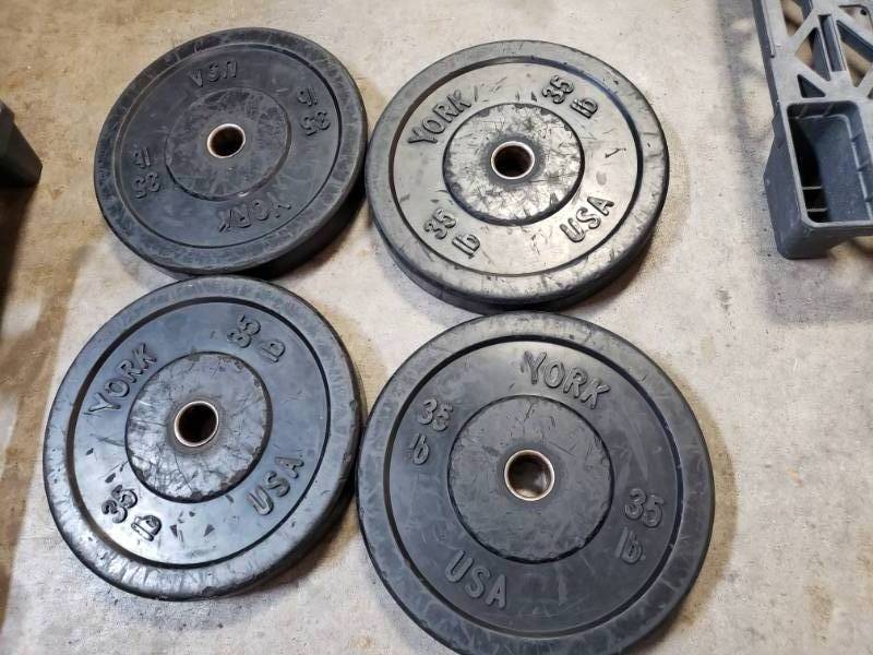 lot 25 image: 35Lbs Bumper Plates