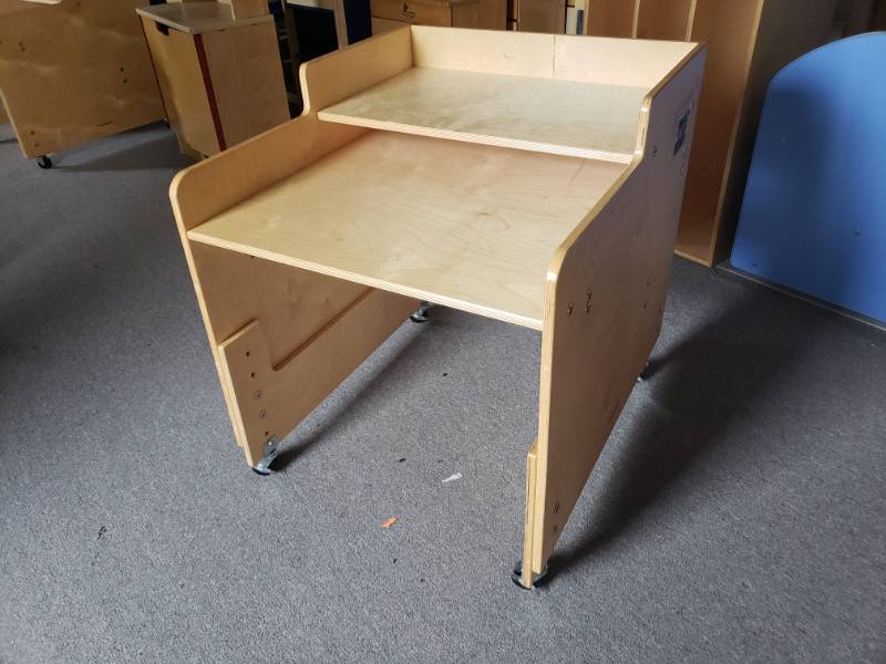 lot 55 image: Adjustable Mobile Childrens Desk