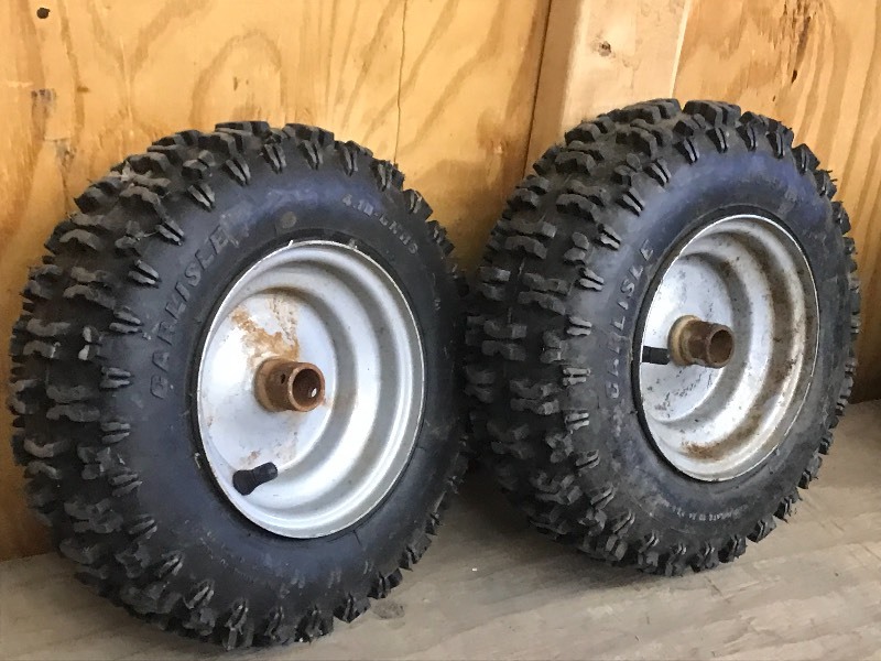 lot 22 image: Set Of Snow Blower Wheels & Tires