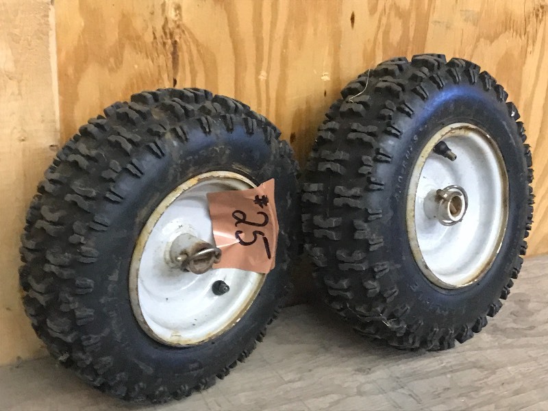 lot 25 image: Set Of Snow Blower Wheels & Tires