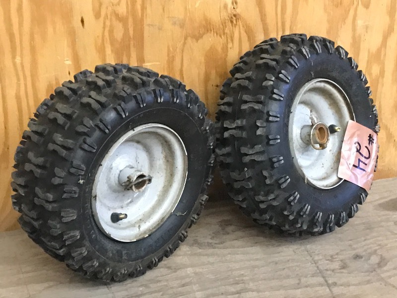 lot 24 image: Set Of Snow Blower Wheels & Tires