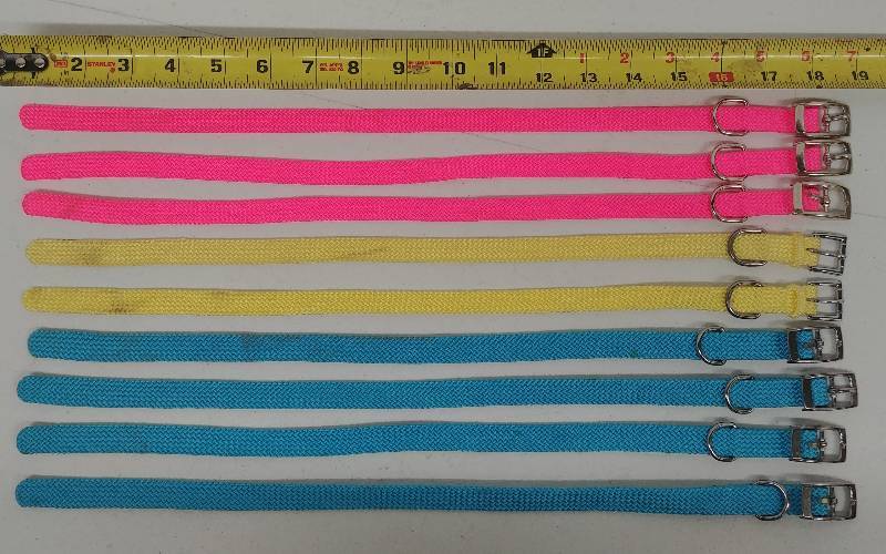 lot 38 image: qty9 - 18 Pet Collars un-used