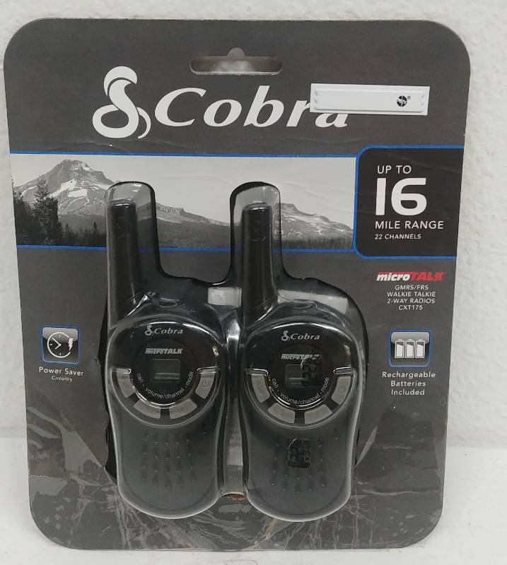lot 64 image: Cobra GMRSFRS Walkie Talkie 2-Way Radios, 22 channels