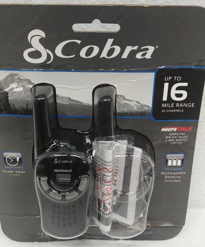 lot 67 image: Cobra GMRSFRS Walkie Talkie 2-Way Radios, 22 channels
