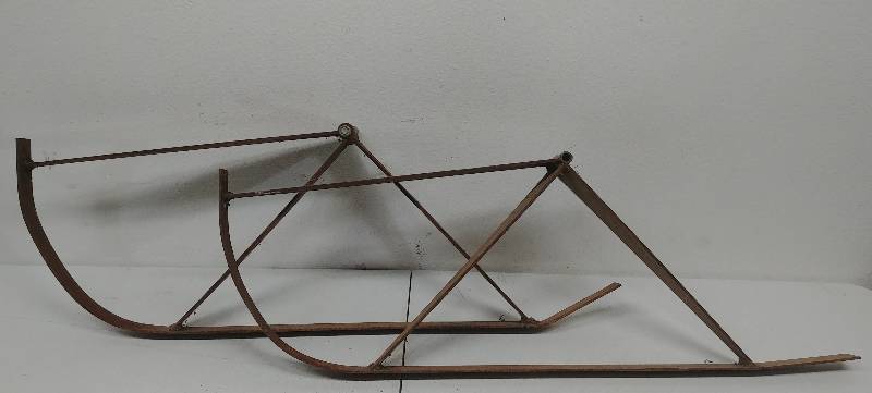 lot 145 image: Vintage Steel Skis