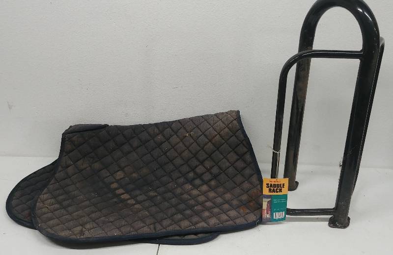 lot 157 image: Roma Saddle Pad and Wall Mount Saddle Rack