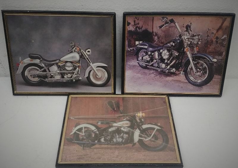 lot 197 image: Assorted Harley Davidson Framed Photos