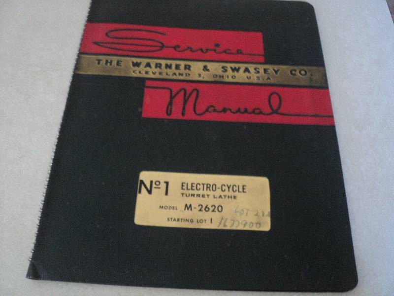 lot 3 image: Machine Tool Manual  Warner & Swas...