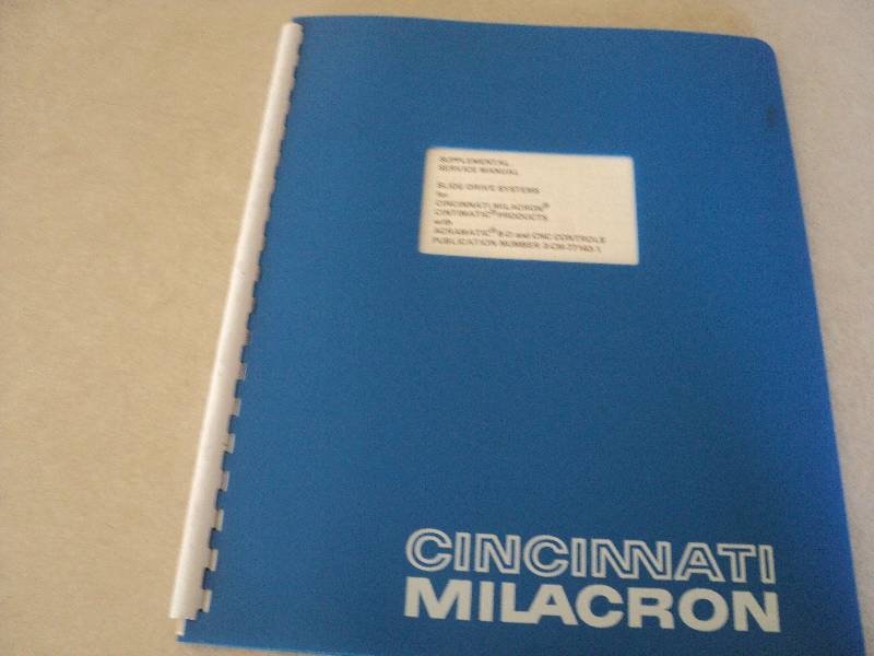 lot 4 image: Machine Tool Manual  Cincinnati Mi...