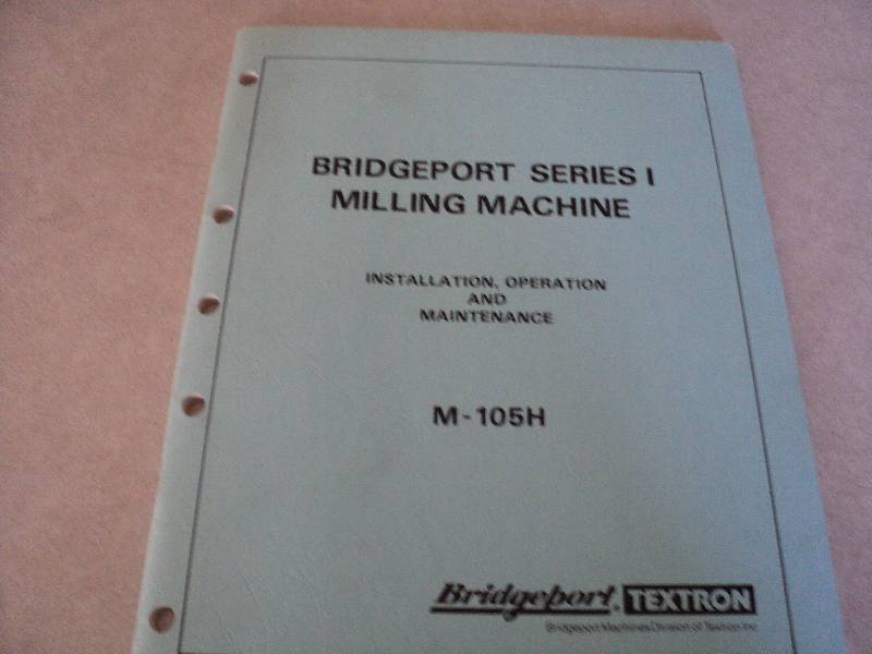 lot 6 image: Machine Tool Manual  Bridgeport Se...