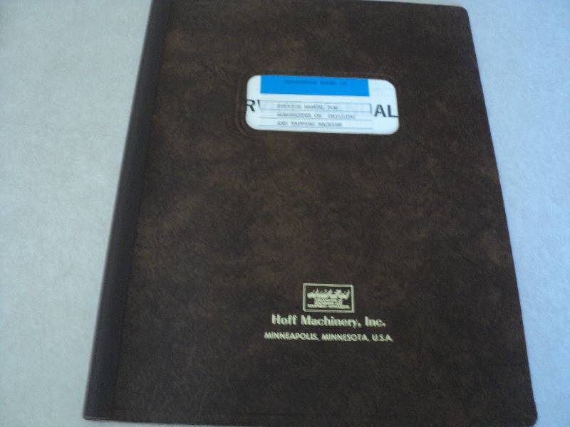 lot 8 image: Machine Tool Manual - Giddings Burg...