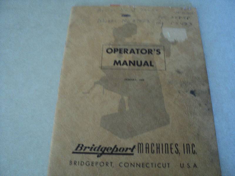 lot 11 image: Machine Tool Manual  Bridgeport 47...