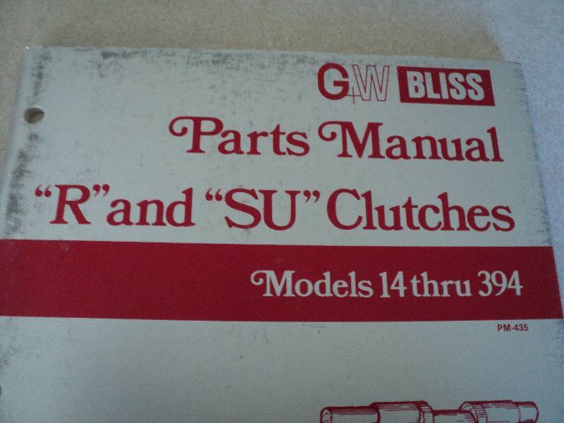 lot 12 image: Machine Tool Manual  Bliss R &...