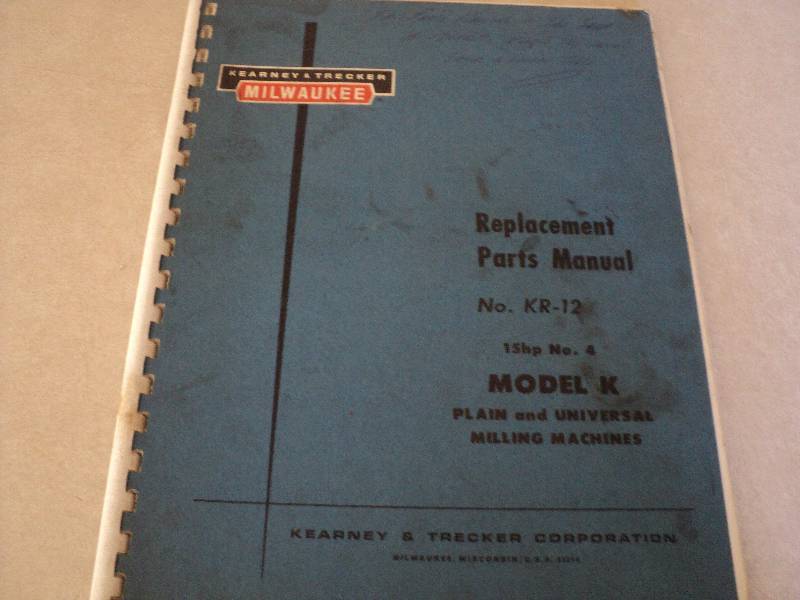 lot 17 image: Machine Tool Manual  Kearney & Tre...