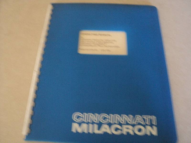 lot 22 image: Machine Tool Manual  Cincinnati Mi...