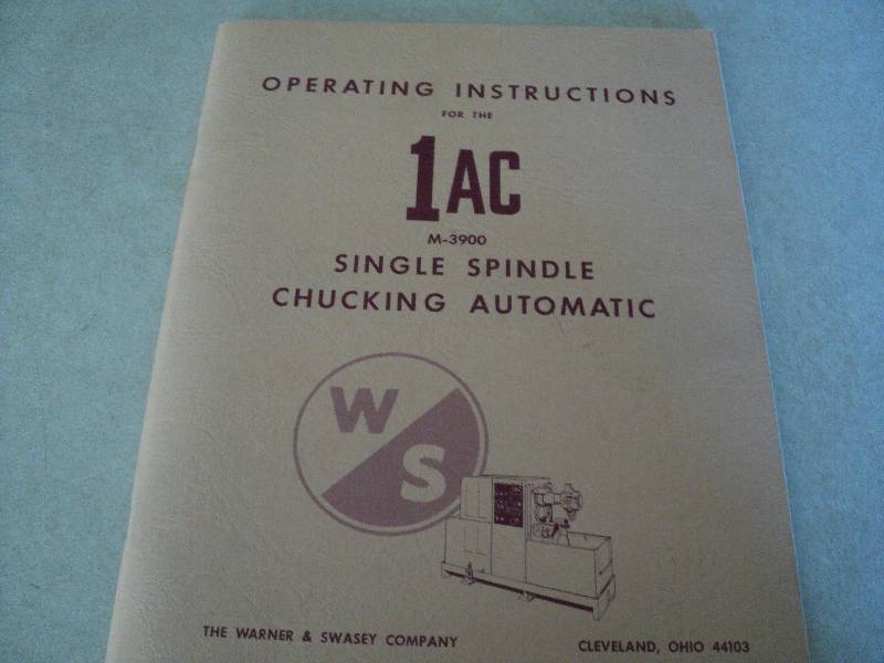 lot 23 image: Machine Tool Manual  Warner & Swas...