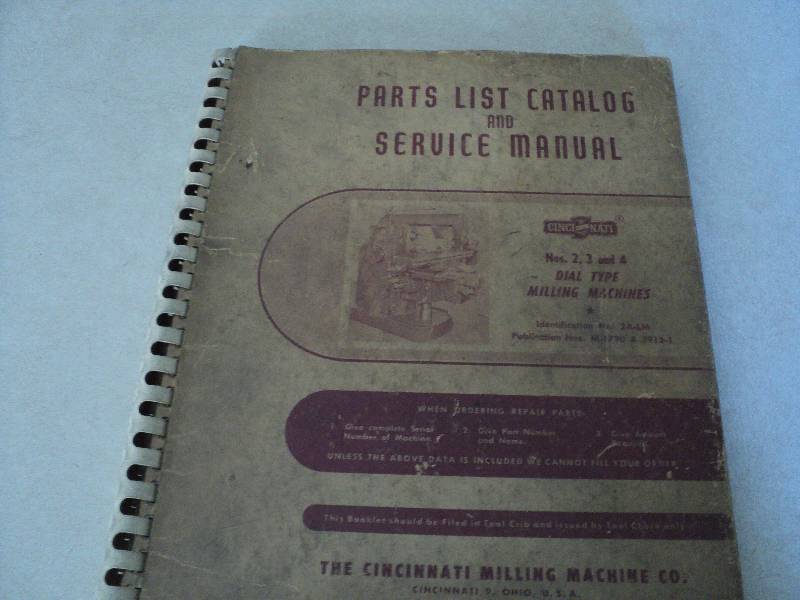 lot 28 image: Machine Tool Manual  Cincinnati Mi...