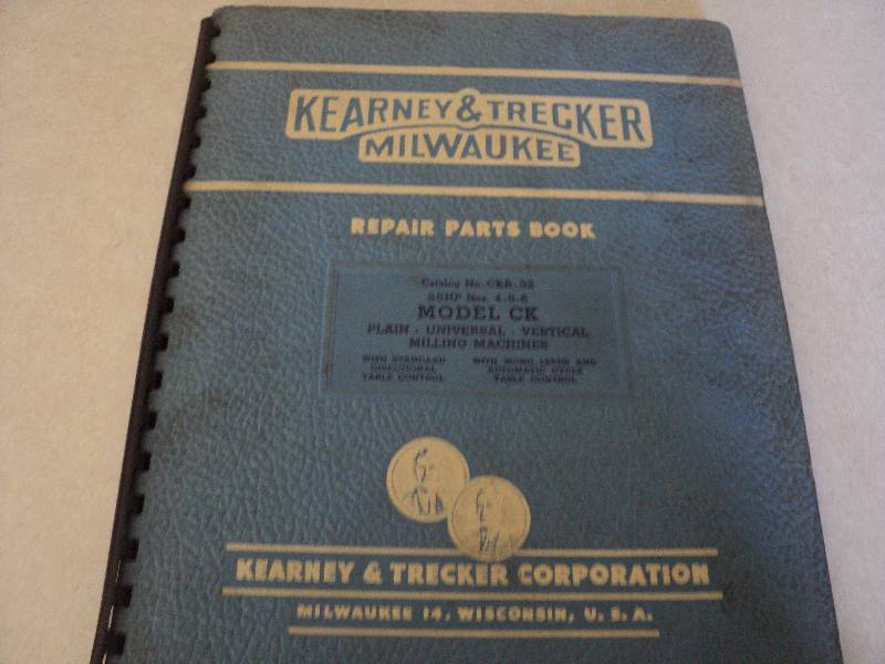 lot 32 image: Machine Tool Manual  Kearney & Tre...