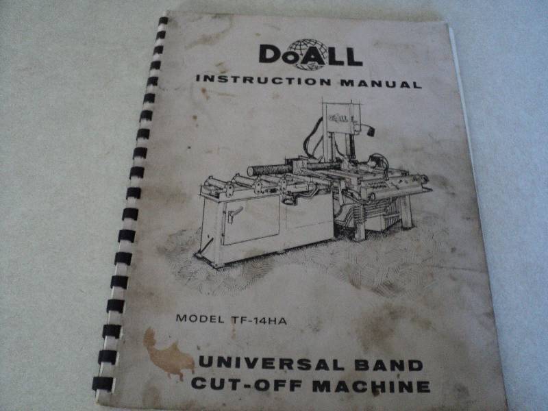 lot 34 image: Machine Tool Manual  DoAll TF-14HA...