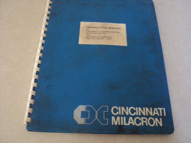 lot 37 image: Machine Tool Manual  Cincinnati Mi...
