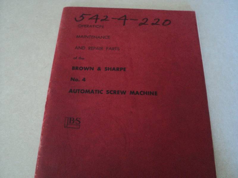 lot 38 image: Machine Tool Manual  Browne & Shar...