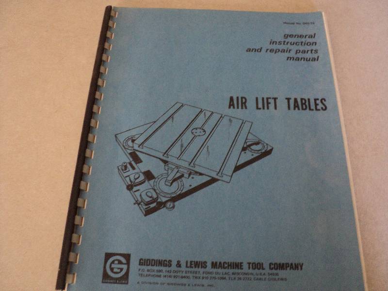 lot 39 image: Machine Tool Manual  Giddings & Le...